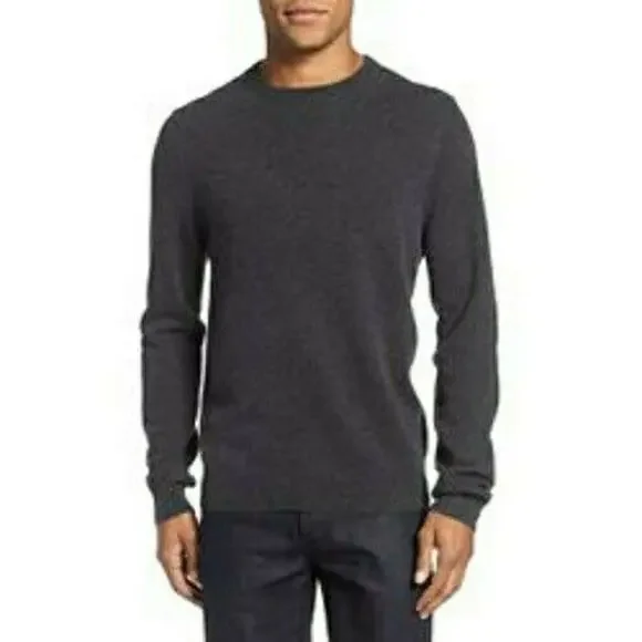 MONTE ROSSO textured pullover casual knit crewneck sweater heathered black XXL - Picture 6 of 6